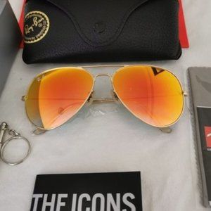 Ray-Ban Orange Sunglasses 3026 62mm